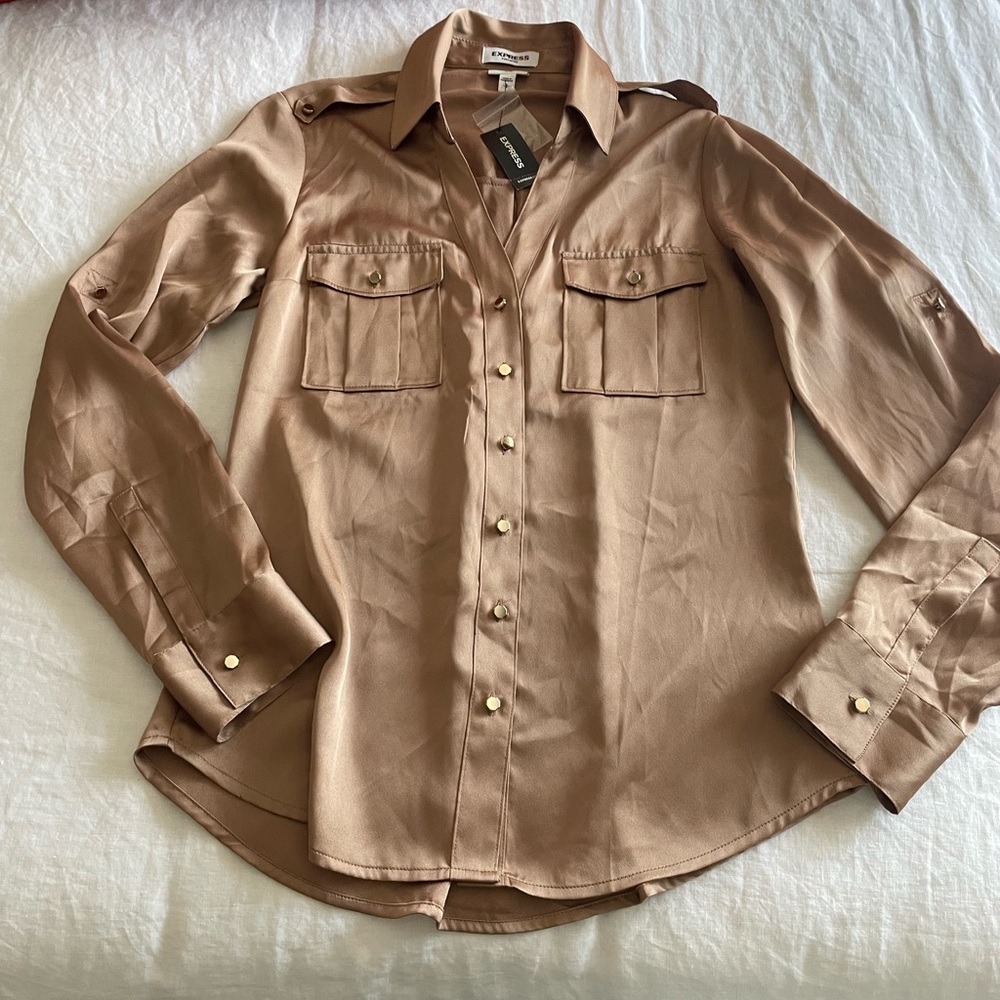 Express the portfino bronze blouse